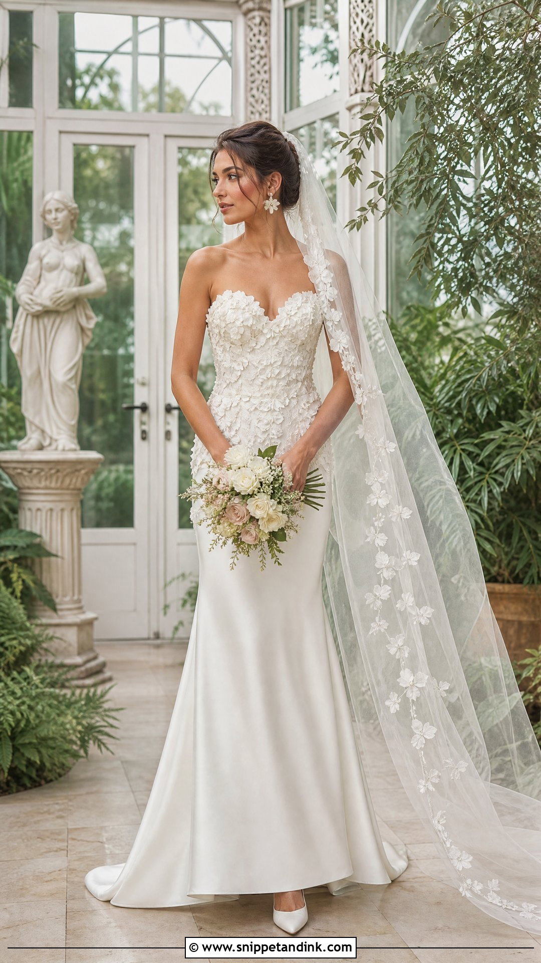Floral Silk Drop Waist Wedding Dress - Snippet and Ink - 20 Silk Drop Waist Wedding Dress Ideas