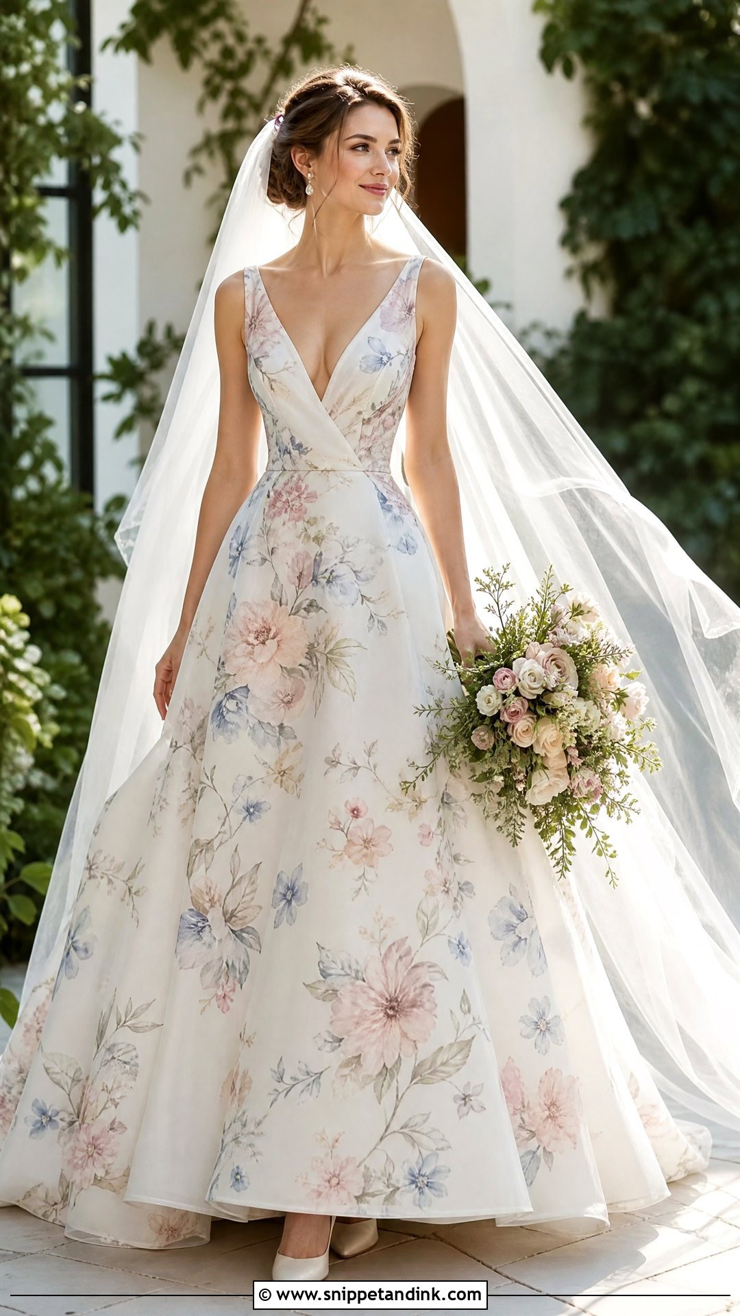 Floral Silk Organza Wedding Dress - Snippet and Ink - 20 Silk Organza Wedding Dress Ideas