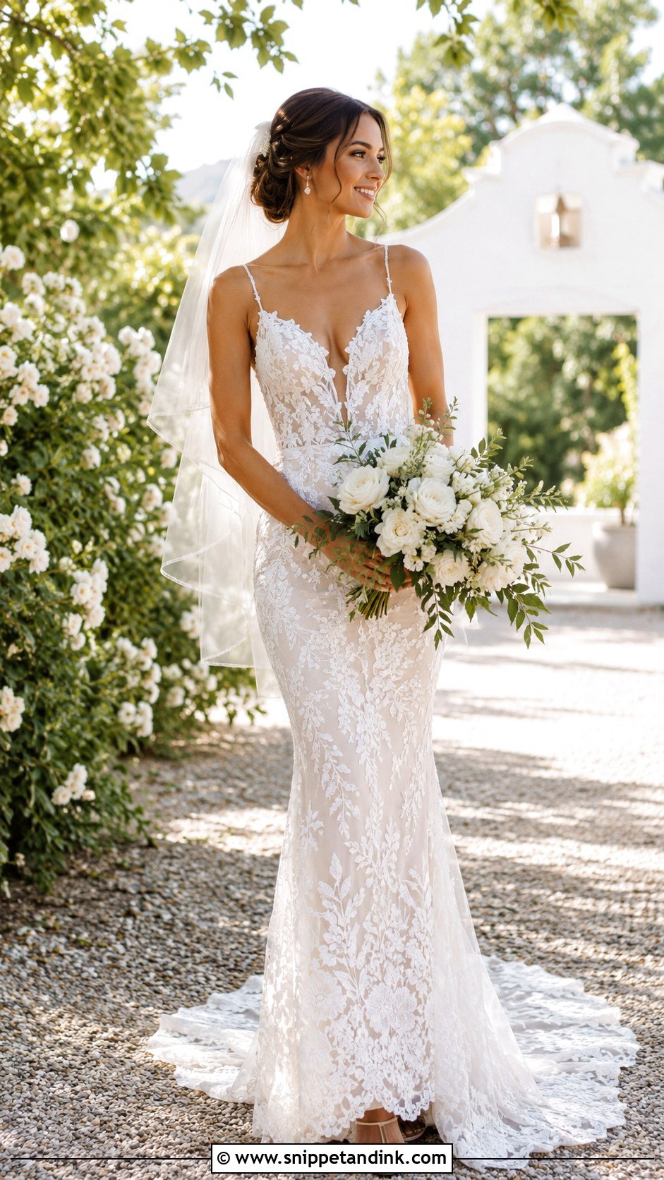 Floral Siren Wedding Dress - Snippet and Ink - 30 Siren Wedding Dress Ideas