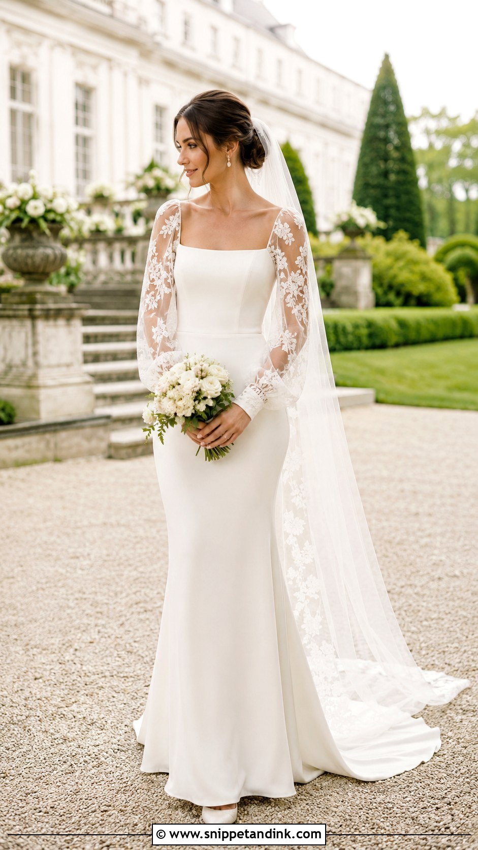 Floral Sleeve Wedding Dress - Snippet and Ink - 20 Nature Inspired Wedding Dress Ideas