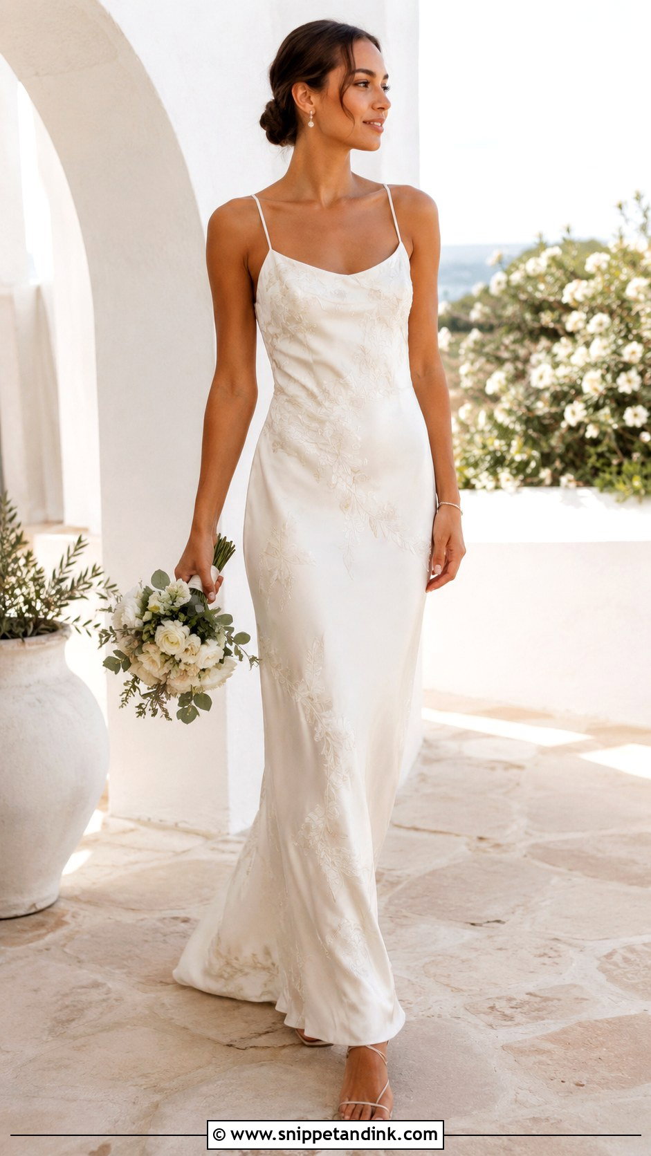 Floral Slip Wedding Dress - Snippet and Ink - 25 Flowery Wedding Dress Ideas