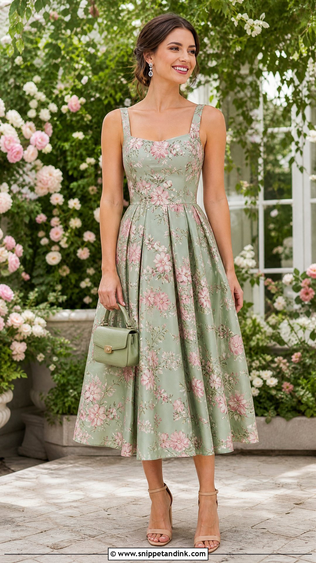 Floral Tea Length Sister of the Bride Dress - Snippet and Ink - 20 Unique Sister of the Bride Dress Ideas