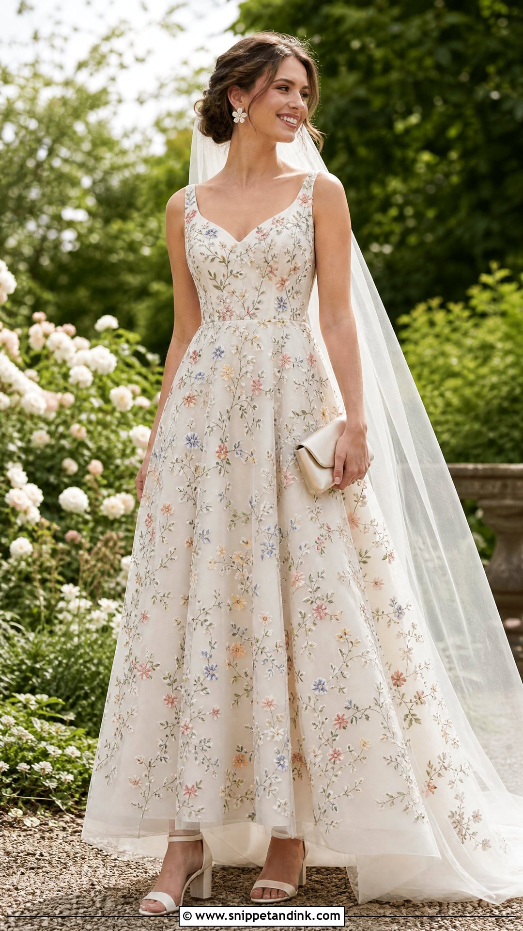 Floral Teacup Wedding Dress - Snippet and Ink - 20 Teacup Wedding Dress Ideas