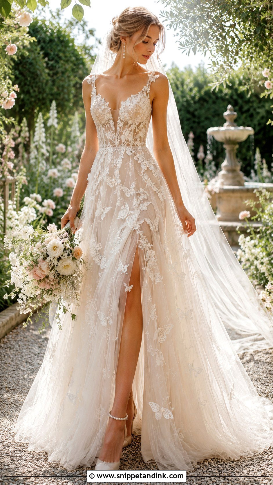 Floral Tulle Fairy Wedding Dress - Snippet and Ink - 30 Fairy Inspired Wedding Dress Ideas