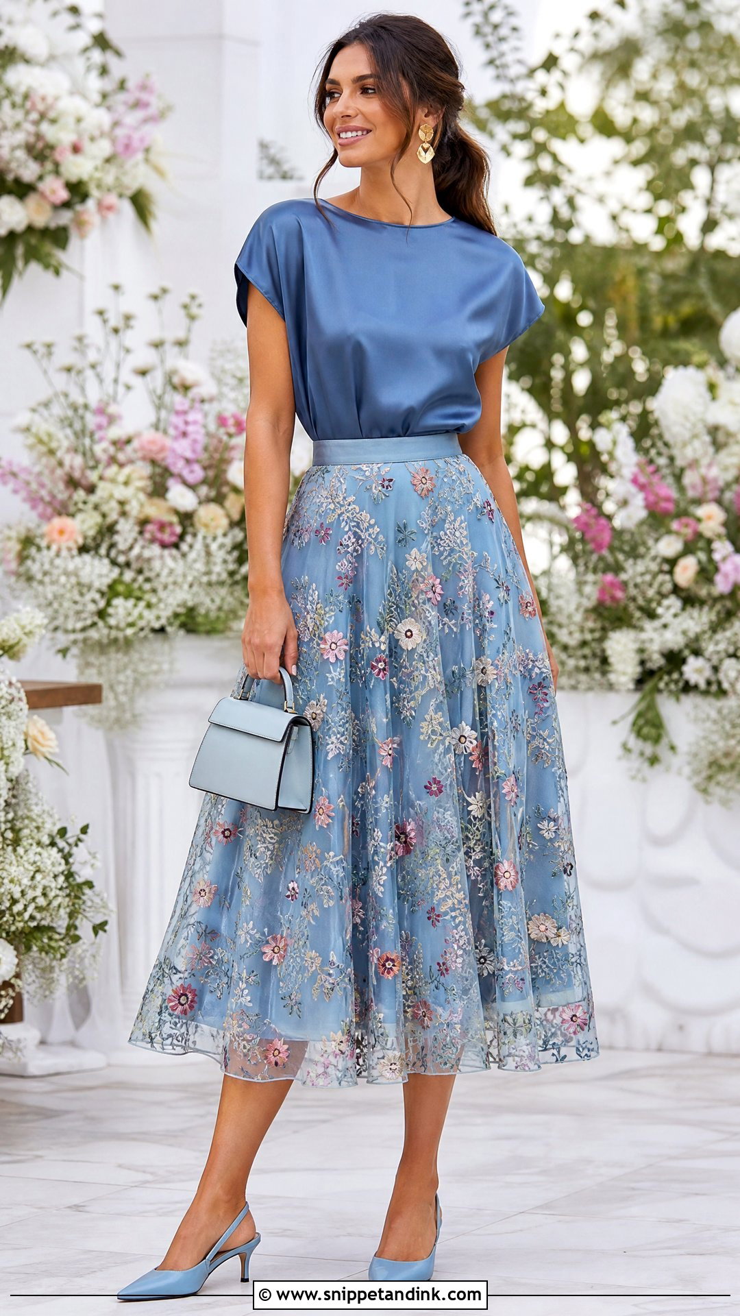 Floral Tulle Skirt Wedding Guest Outfit - Snippet and Ink - 20 Tulle Skirt Outfit Wedding Ideas