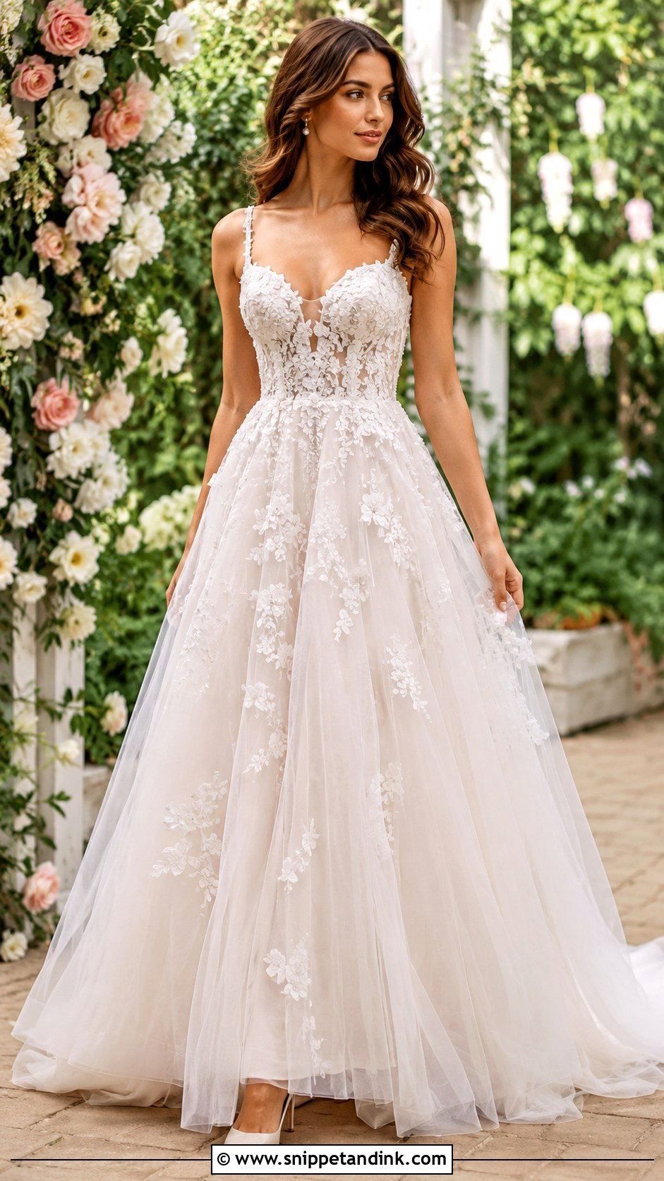 Floral Tulle Wedding Dress - Snippet and Ink - 25 Fairycore Wedding Dress Ideas