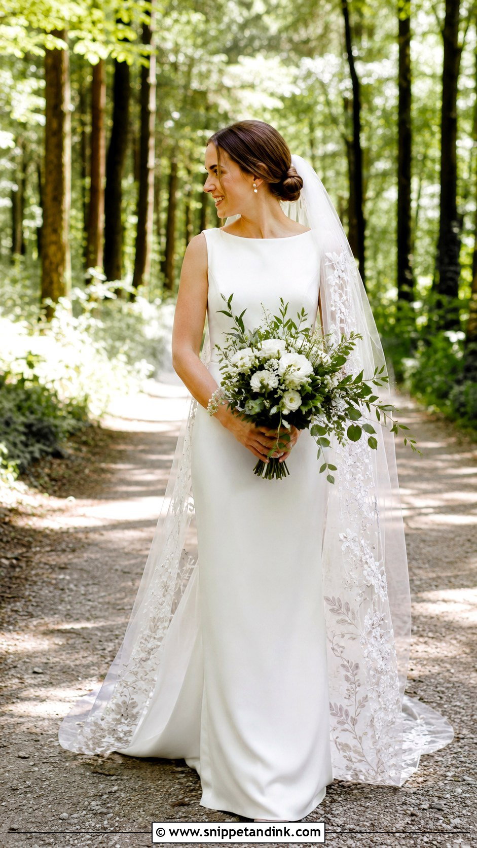 Floral Veil Forest Wedding Dress - Snippet and Ink - 25 Enchanted Forest Wedding Dress Ideas