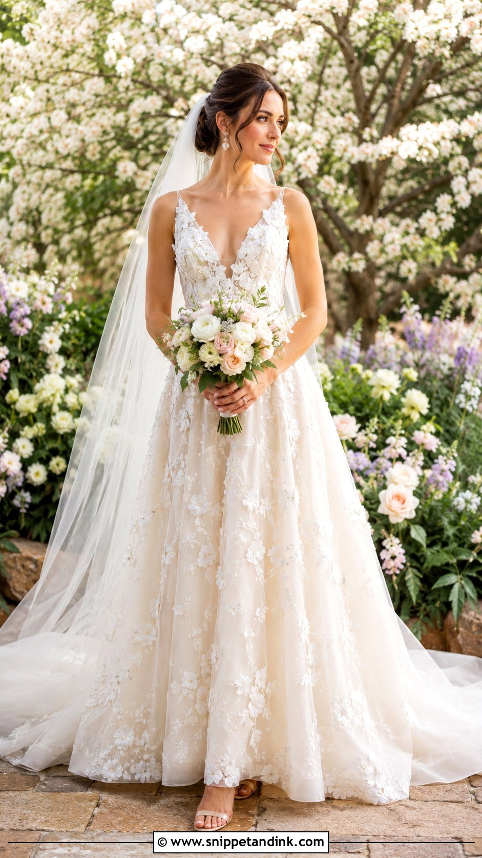 Floral Wedding Dress - Snippet and Ink - 30 Wedding Dress for Women Ideas