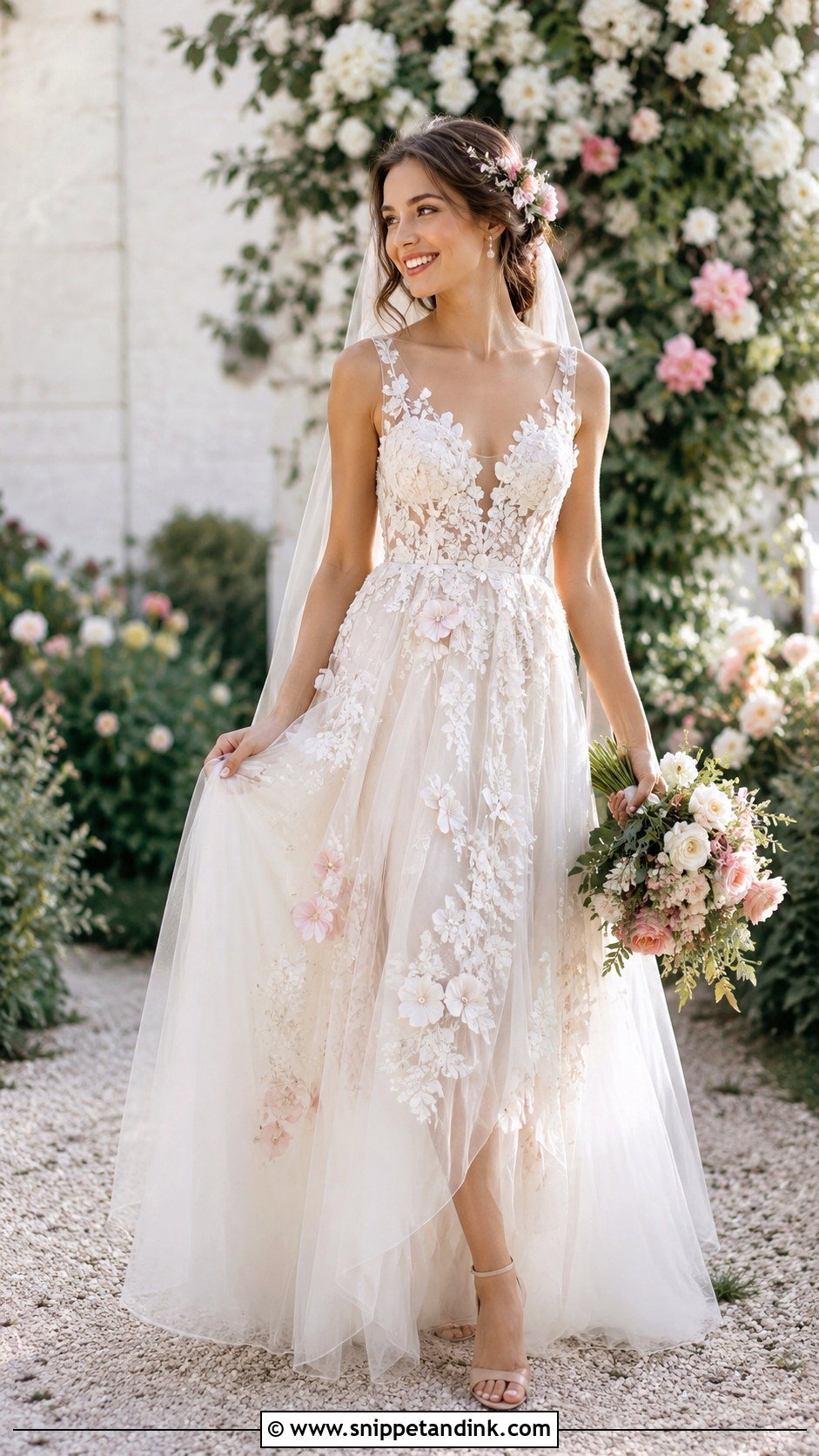 Floral Wedding Dress - Snippet and Ink - 25 Most Beautiful Wedding Dresses