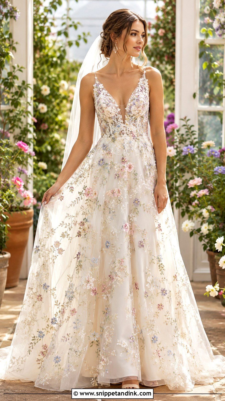 Floral Wedding Dress - Snippet and Ink - 25 Unique Wedding Dress Styles