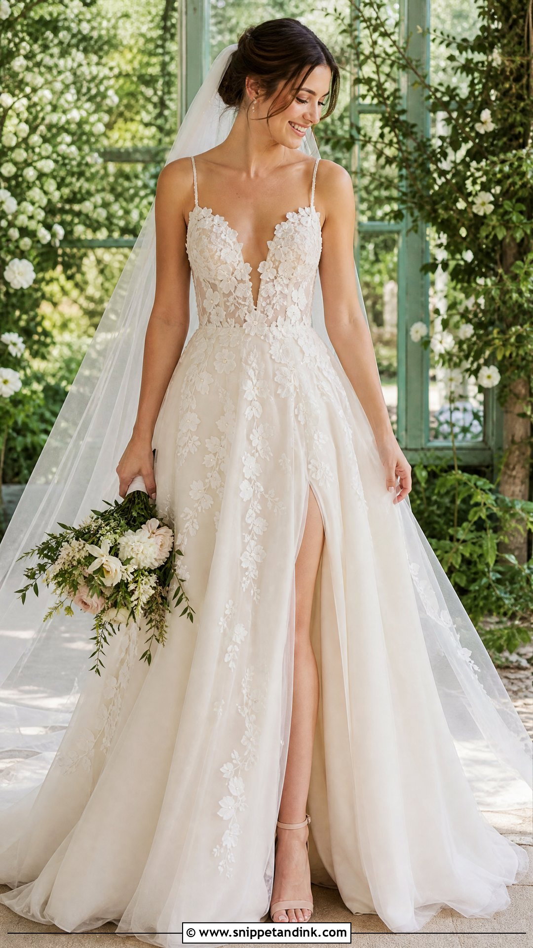 Floral Wedding Dress - Snippet and Ink - 25 Wedding Dresses for Women