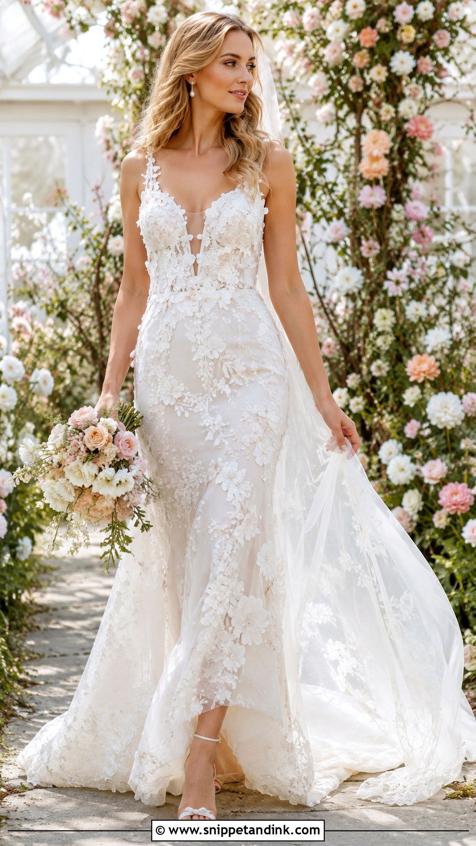 Floral Wedding Dress - Snippet and Ink - 25 Wedding Dresses Gown