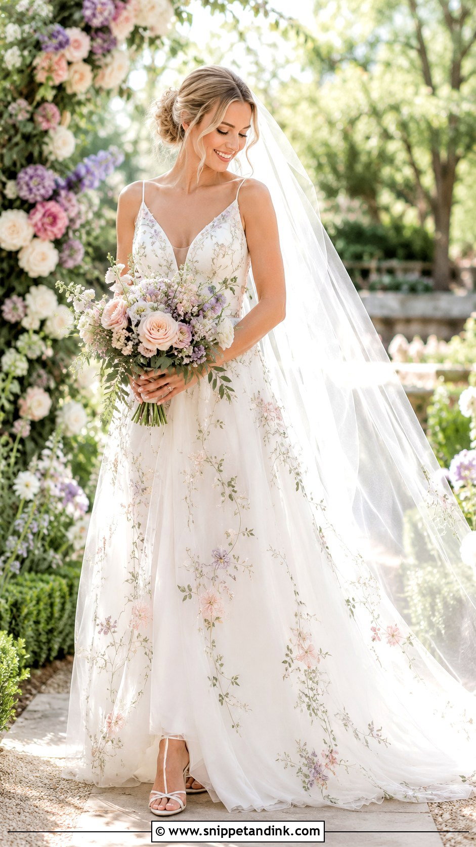 Floral Wedding Dress - Snippet and Ink - 25 Women Wedding Dress Ideas