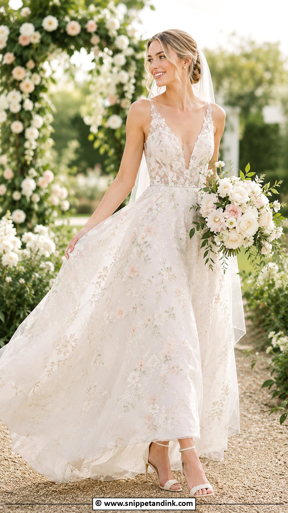 Floral Wedding Dress - Snippet and Ink - 30 Dream Wedding Ideas Dresses