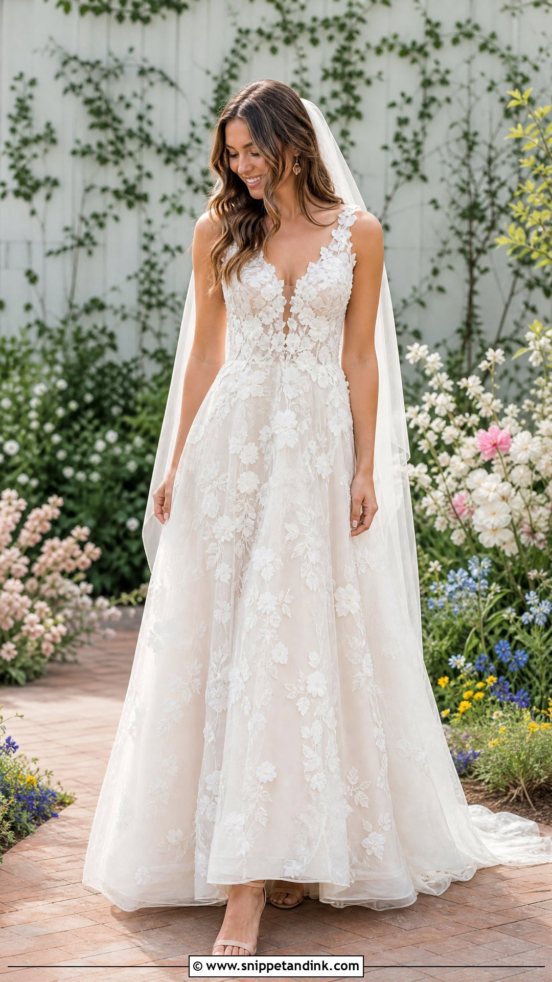 Floral Wedding Dress - Snippet and Ink - 25 Different Wedding Dresses