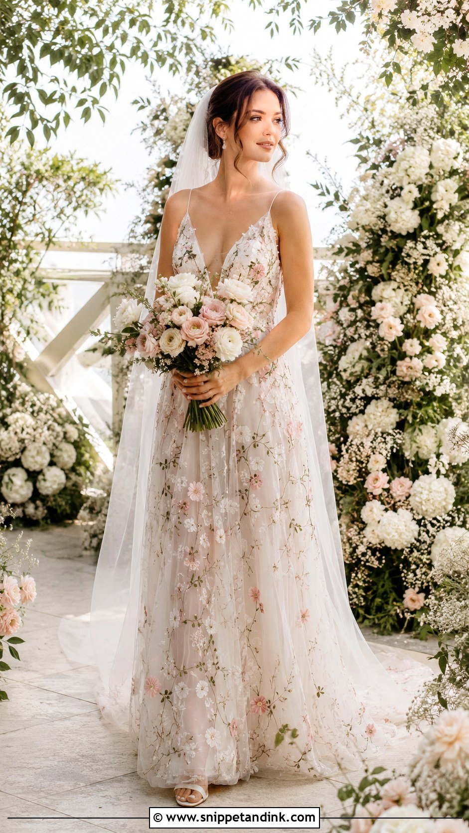 Floral Wedding Dress - Snippet and Ink - 25 Non Traditional Wedding Dresses