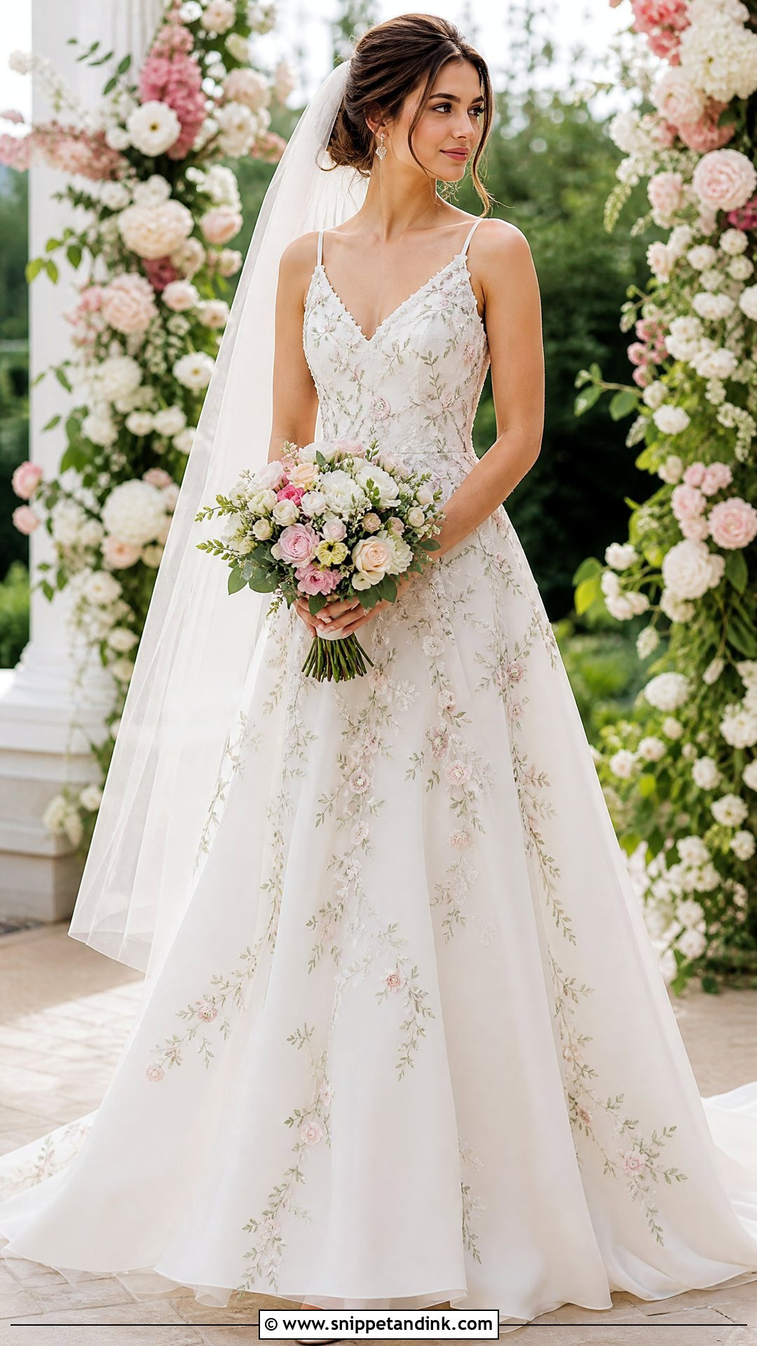 Floral Wedding Dress Description - Snippet and Ink - 25 Wedding Dress Description Ideas