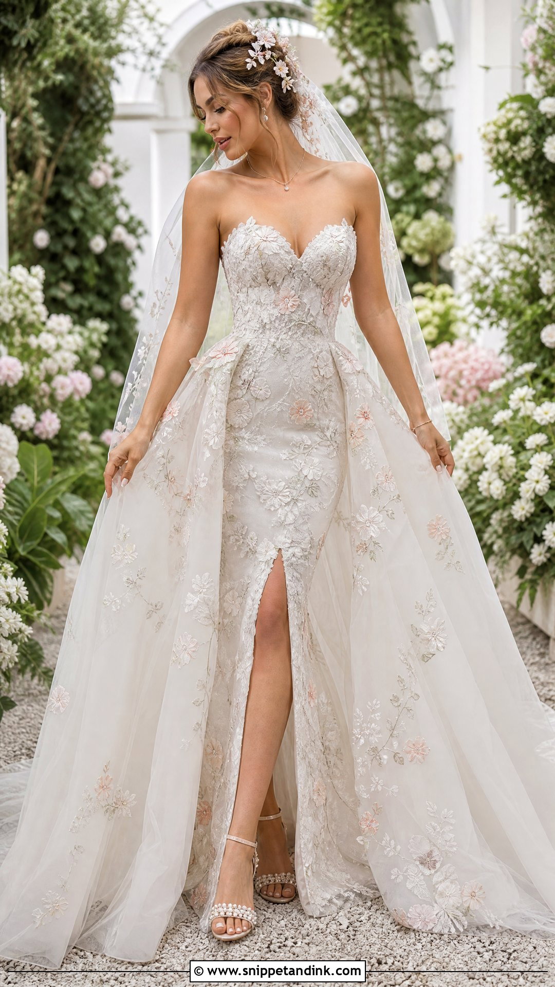 Floral Wedding Dress With Detachable Skirt - Snippet and Ink - 25 Wedding Dress with Detachable Skirt Ideas