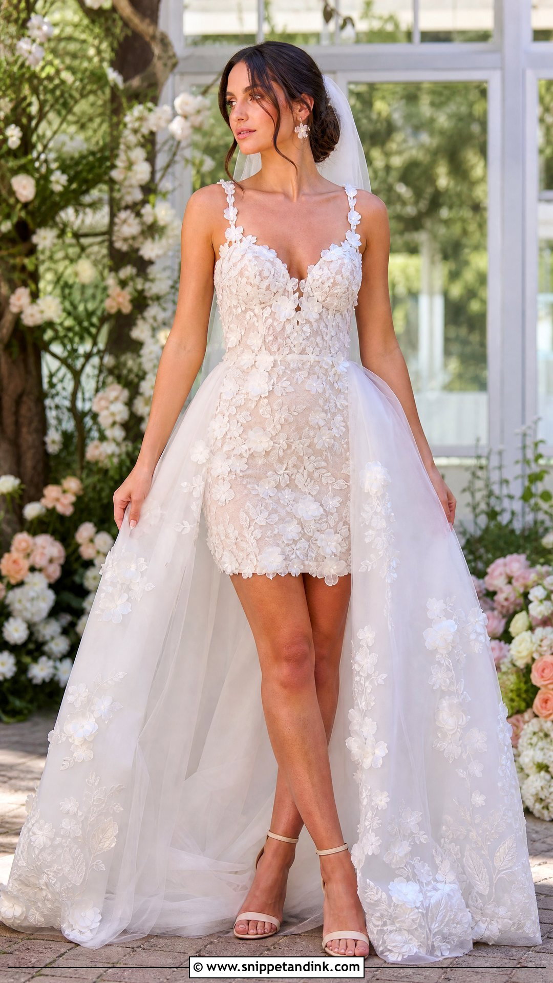 Floral Wedding Dress With Removable Skirt - Snippet and Ink - 20 Wedding Dress with Removable Skirt Ideas