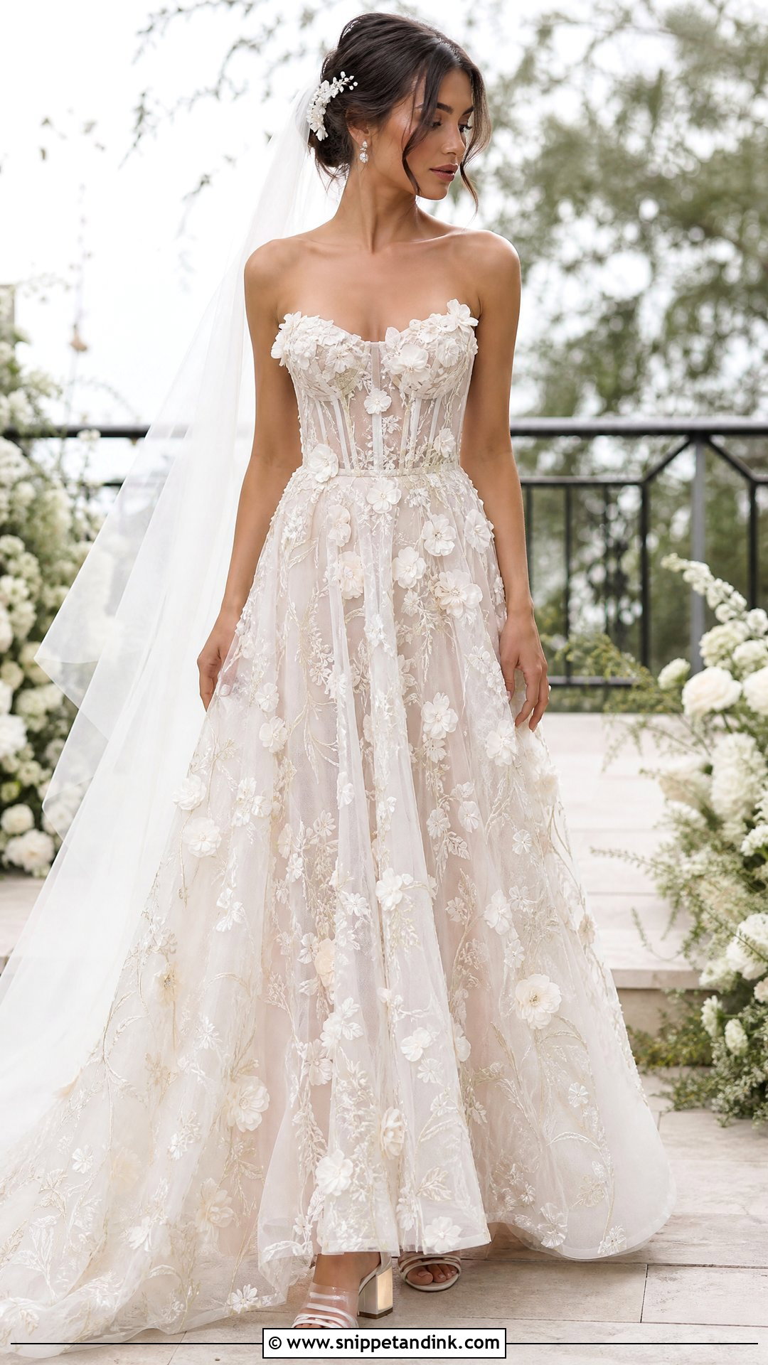 Floral Wedding Dress with Boning - Snippet and Ink - 20 Wedding Dress with Boning Ideas