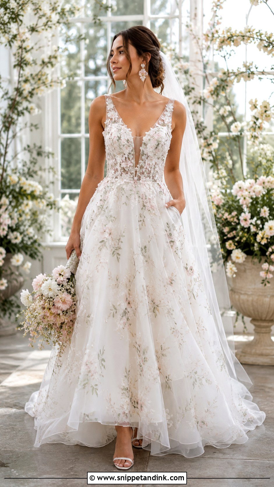 Floral Wedding Dress with Pockets - Snippet and Ink - 20 Wedding Dress with Pockets Ideas