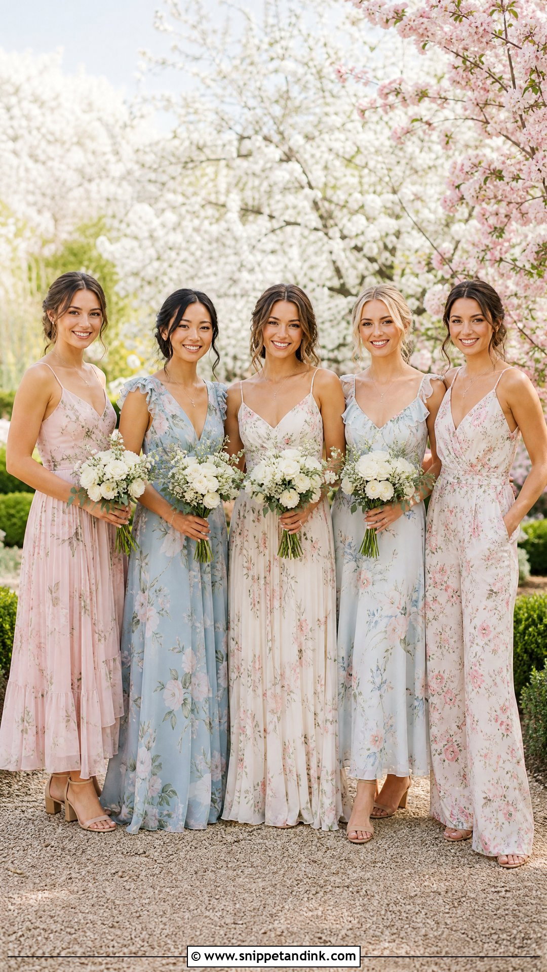 Floral Wedding Party Attire - Snippet and Ink - 20 Wedding Party Attire Ideas