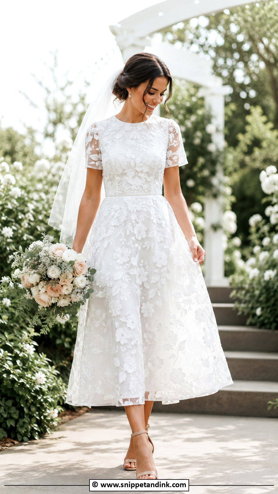 Floral White Wedding Dress - Snippet and Ink - 25 Cheap Wedding Dress Ideas