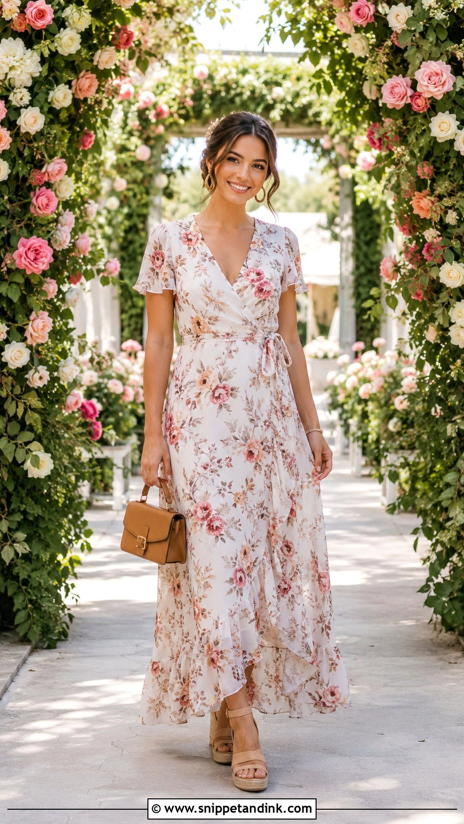 Floral Wrap Maxi Garden Party Dress - Snippet and Ink - 20 Dress for Garden Party Ideas