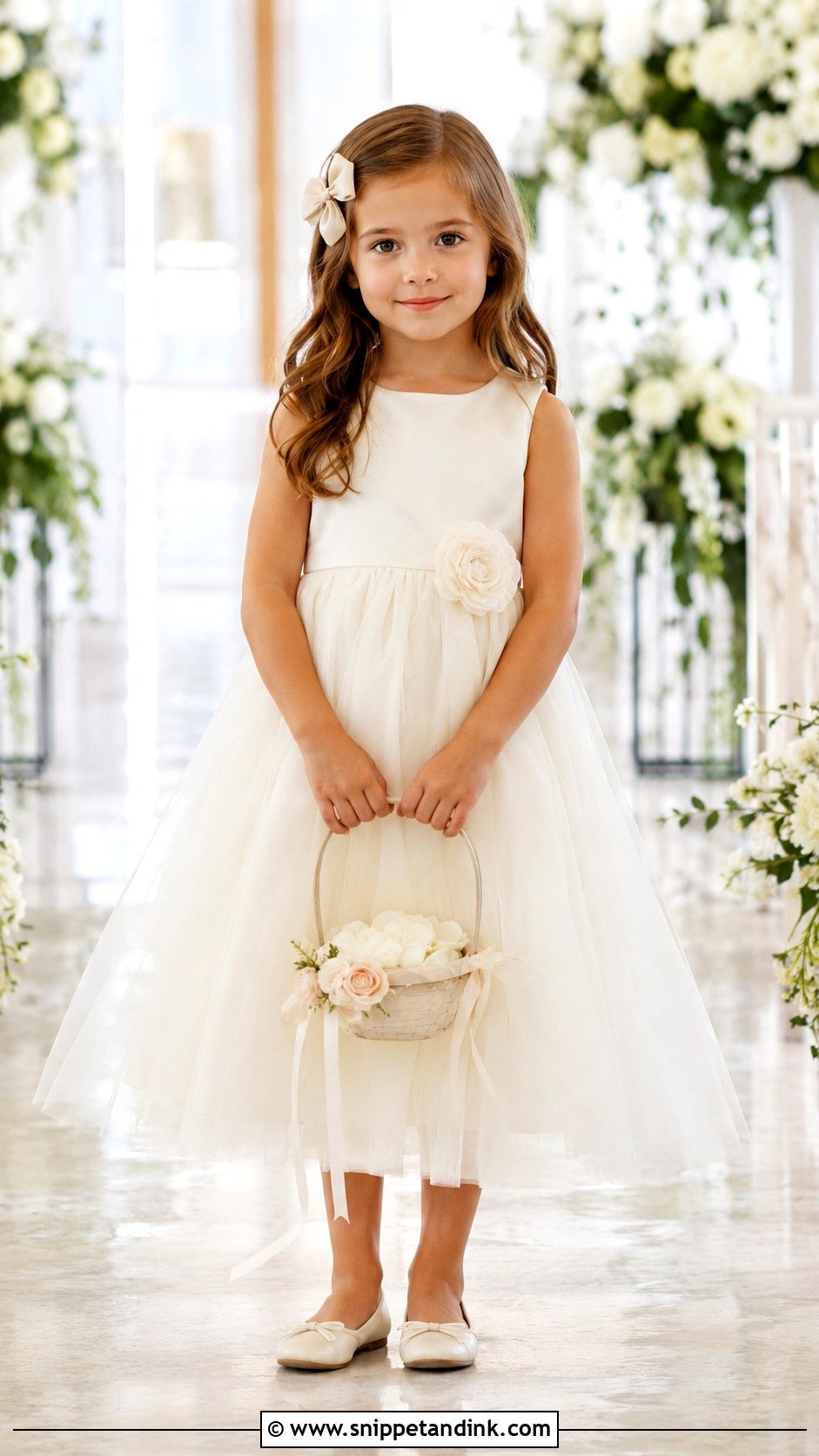 Flower Girl Tulle Dress Outfit - Snippet and Ink - 30 Kids Wedding Outfits