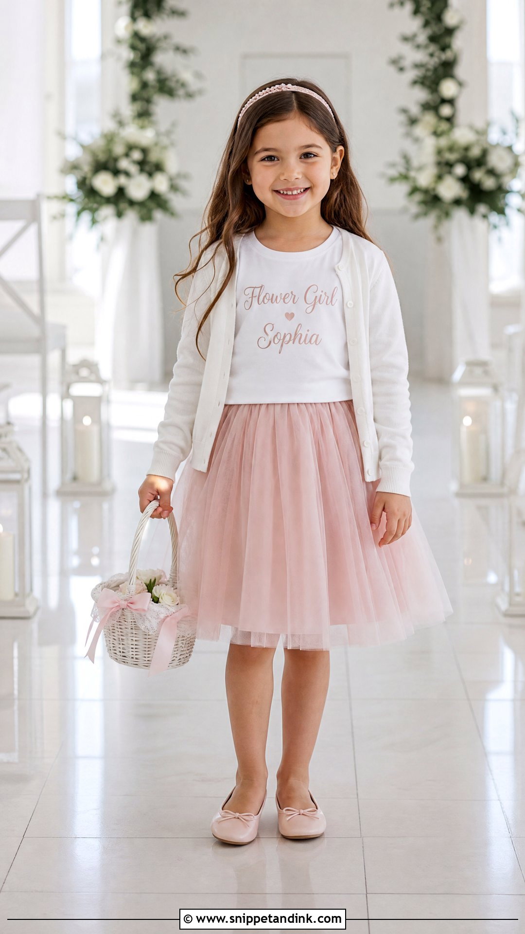 Flower Girl Wedding T Shirt With Tulle Skirt - Snippet and Ink - 20 Wedding T Shirts Ideas