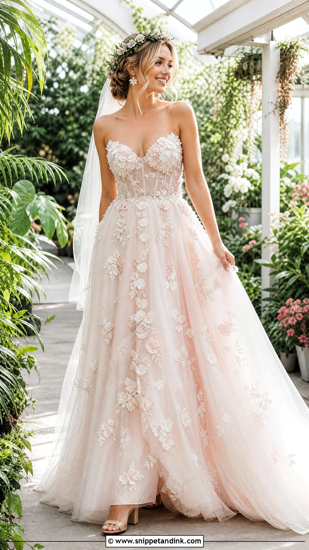 Flower Goddess Wedding Dress - Snippet and Ink - 20 Mythical Wedding Dress Ideas