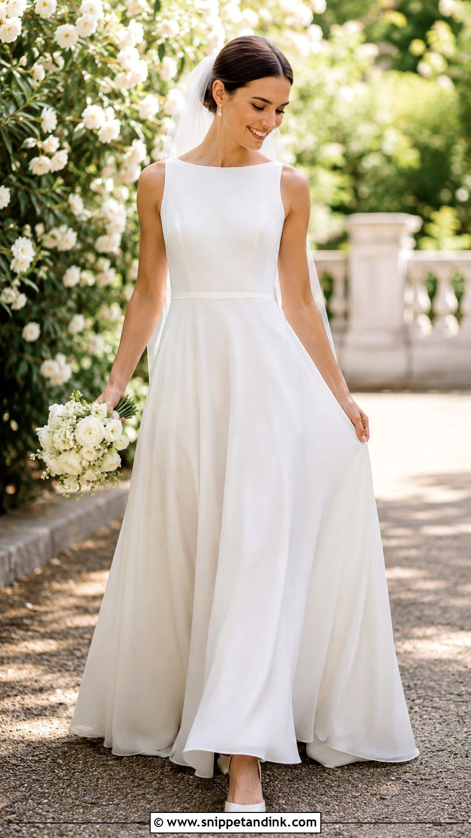 Flowy A Line Wedding Dress - Snippet and Ink - 20 Loose Wedding Dress Ideas