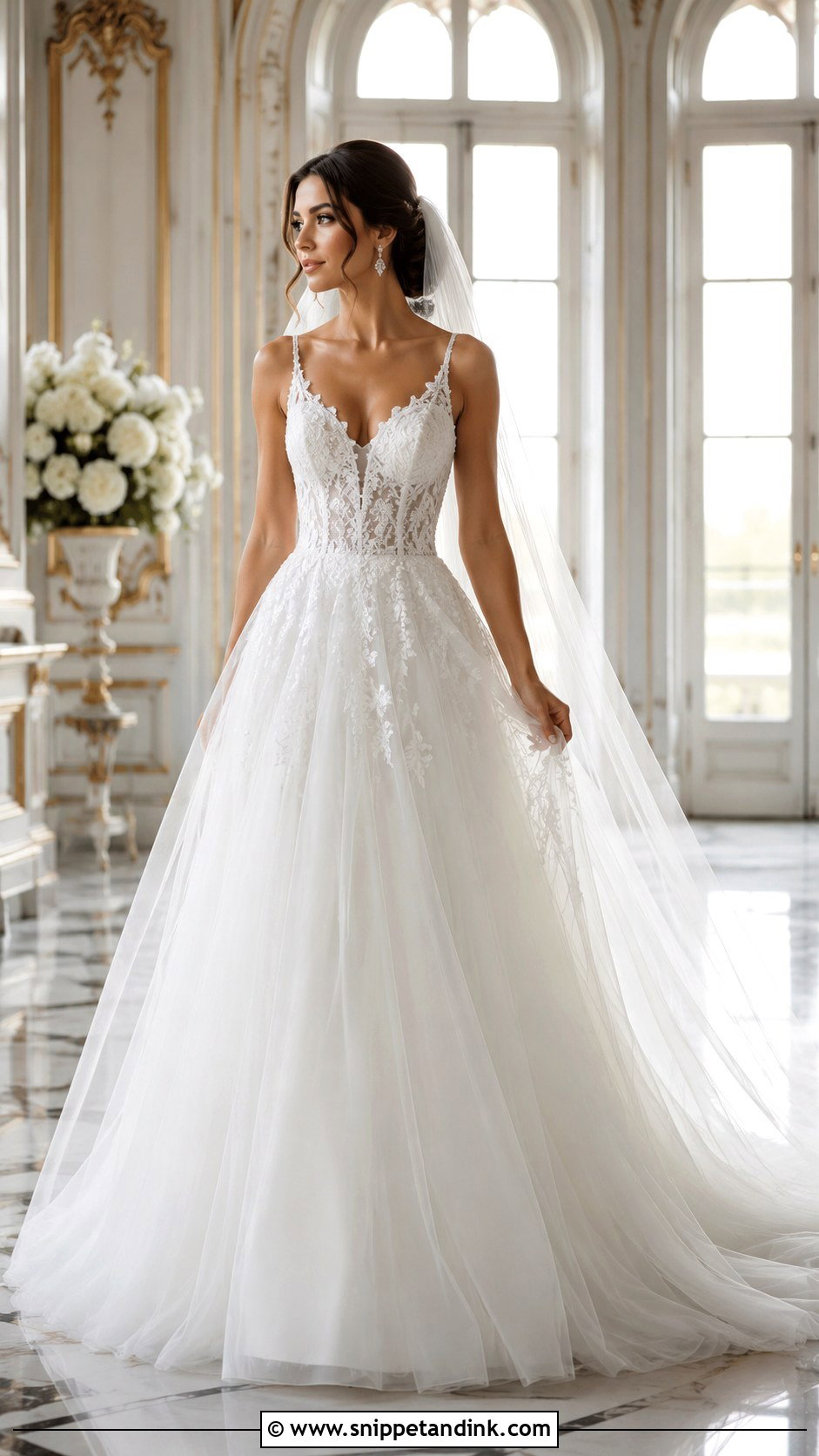 Flowy Ball Gown Wedding Dress - Snippet and Ink - 25 Flowy Wedding Dresses