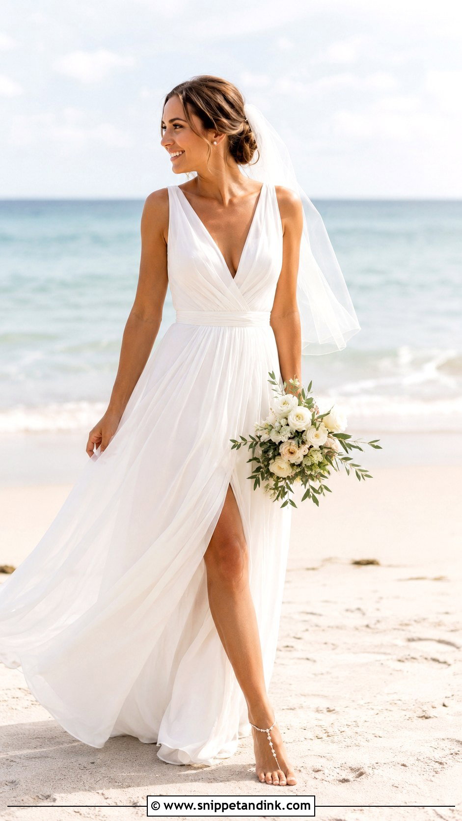 Flowy Beach Wedding Dress - Snippet and Ink - 25 Flowy Wedding Dresses
