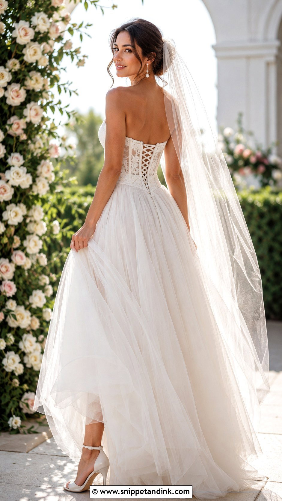 Flowy Corset Wedding Dress - Snippet and Ink - 25 Flowy Wedding Dresses