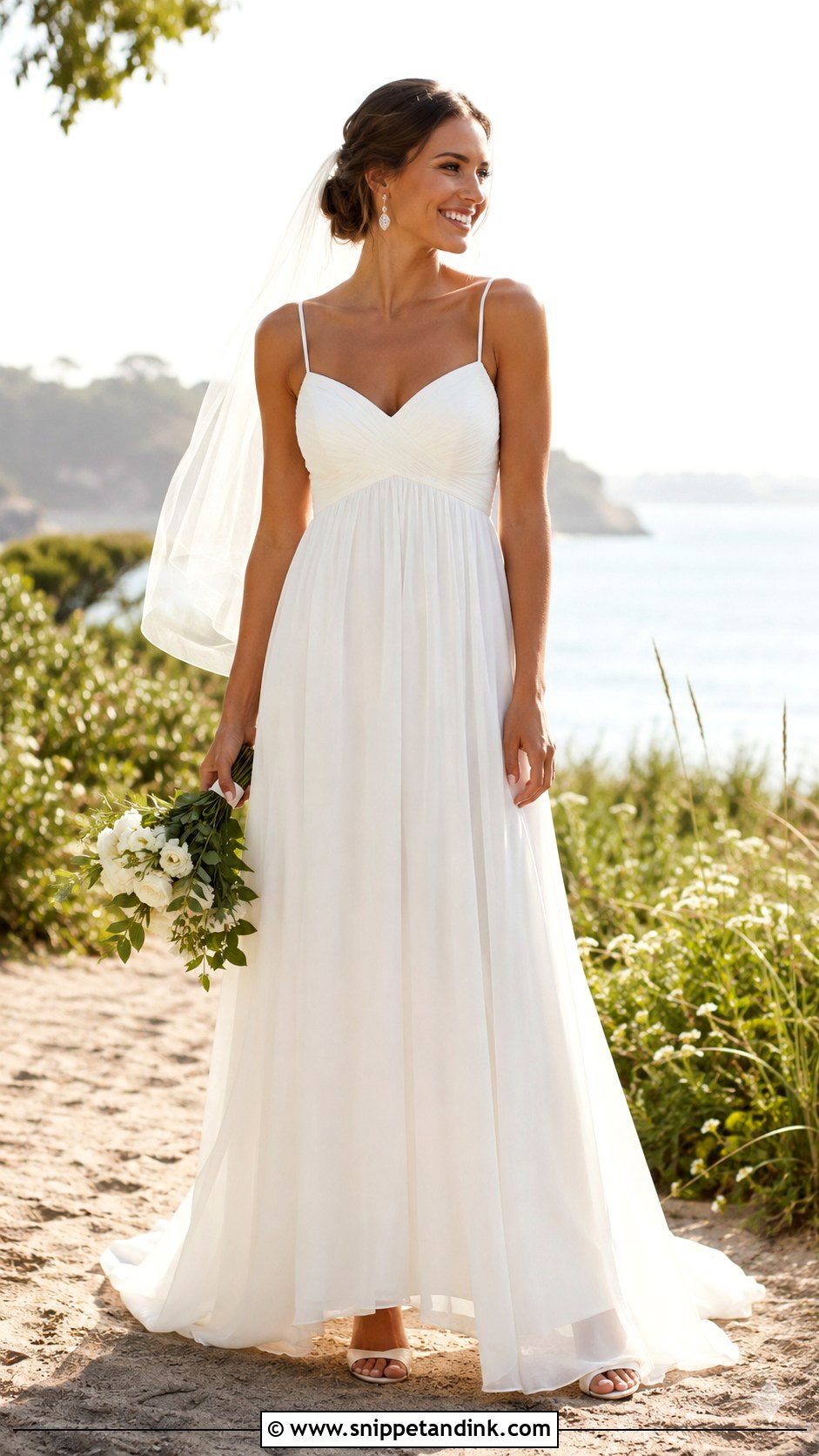 Flowy Empire Waist Wedding Dress - Snippet and Ink - 25 Flowy Wedding Dresses