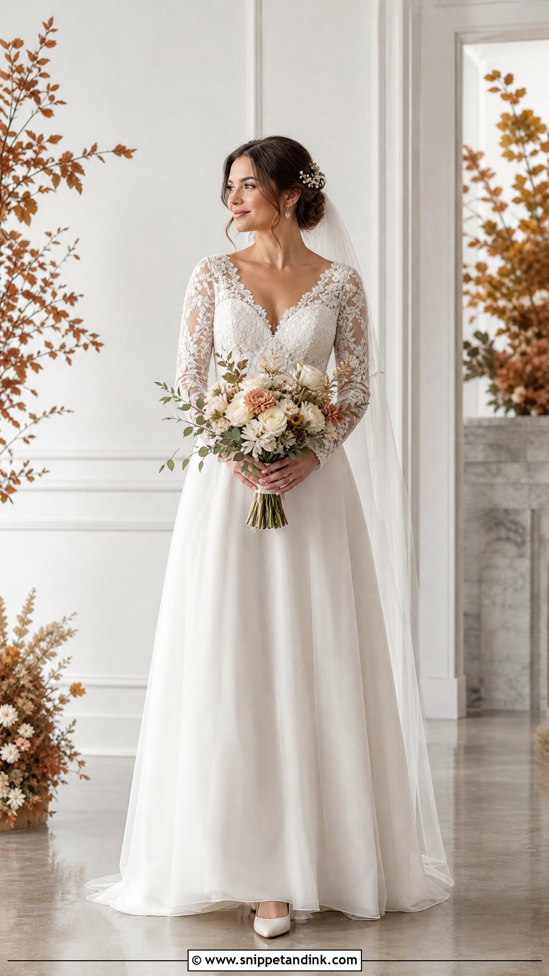 Flowy Long Sleeve Wedding Dress - Snippet and Ink - 25 Flowy Wedding Dress Whimsical Ideas
