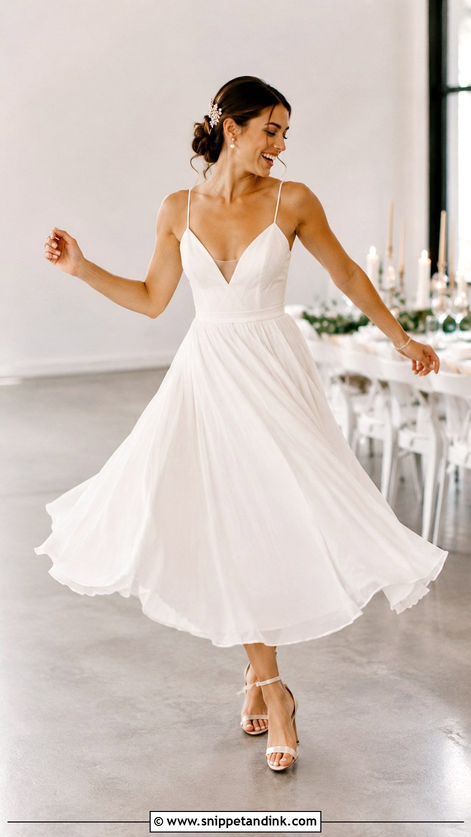 Flowy Reception Wedding Dress - Snippet and Ink - 25 Flowy Wedding Dresses