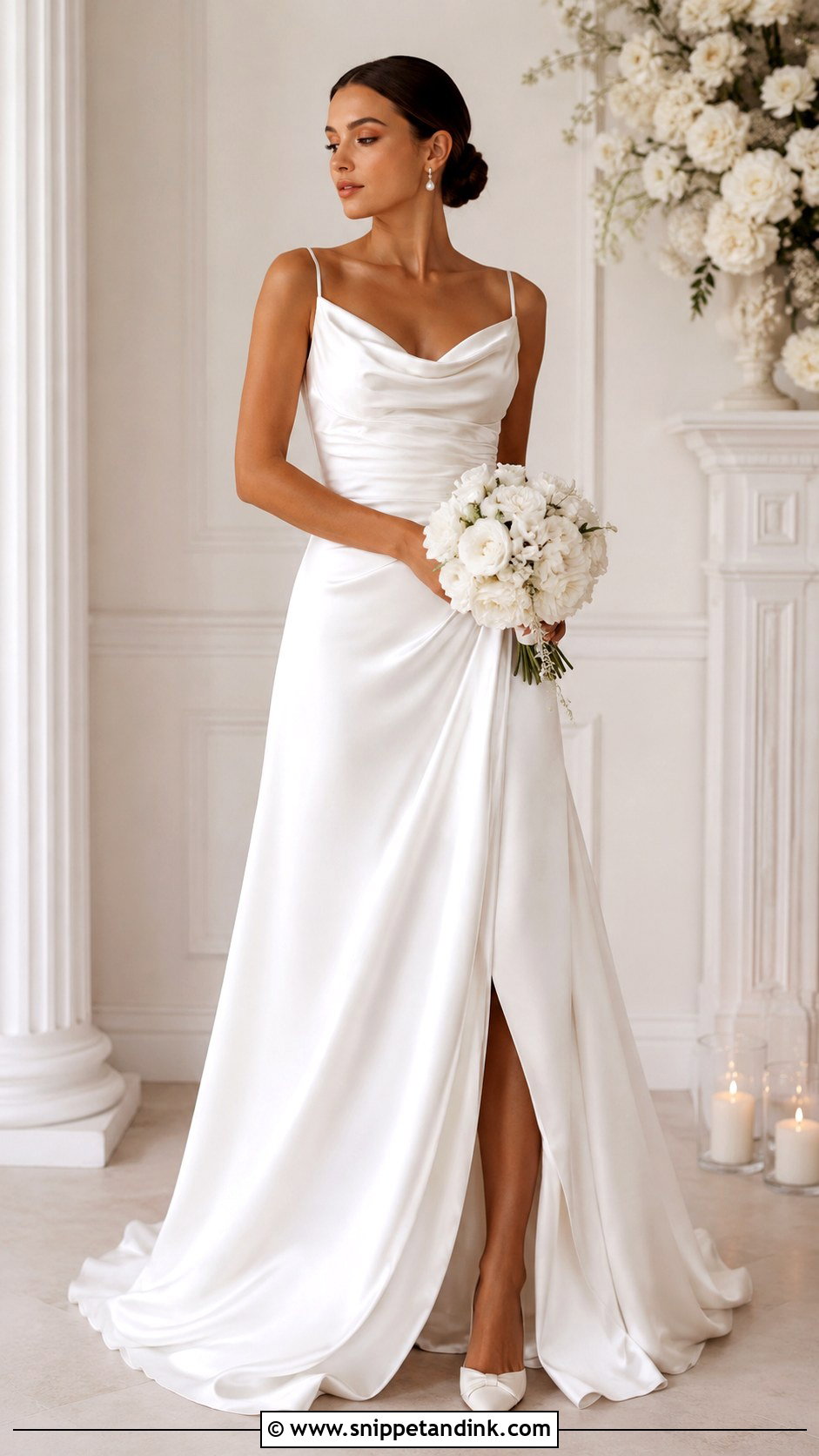 Flowy Satin Wedding Dress - Snippet and Ink - 25 Flowy Wedding Dresses