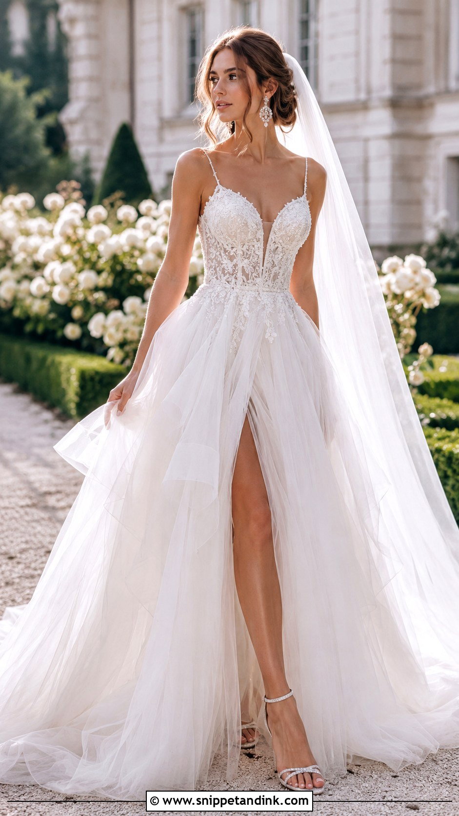 Flowy Tulle Wedding Dress - Snippet and Ink - 25 Flowy Wedding Dresses