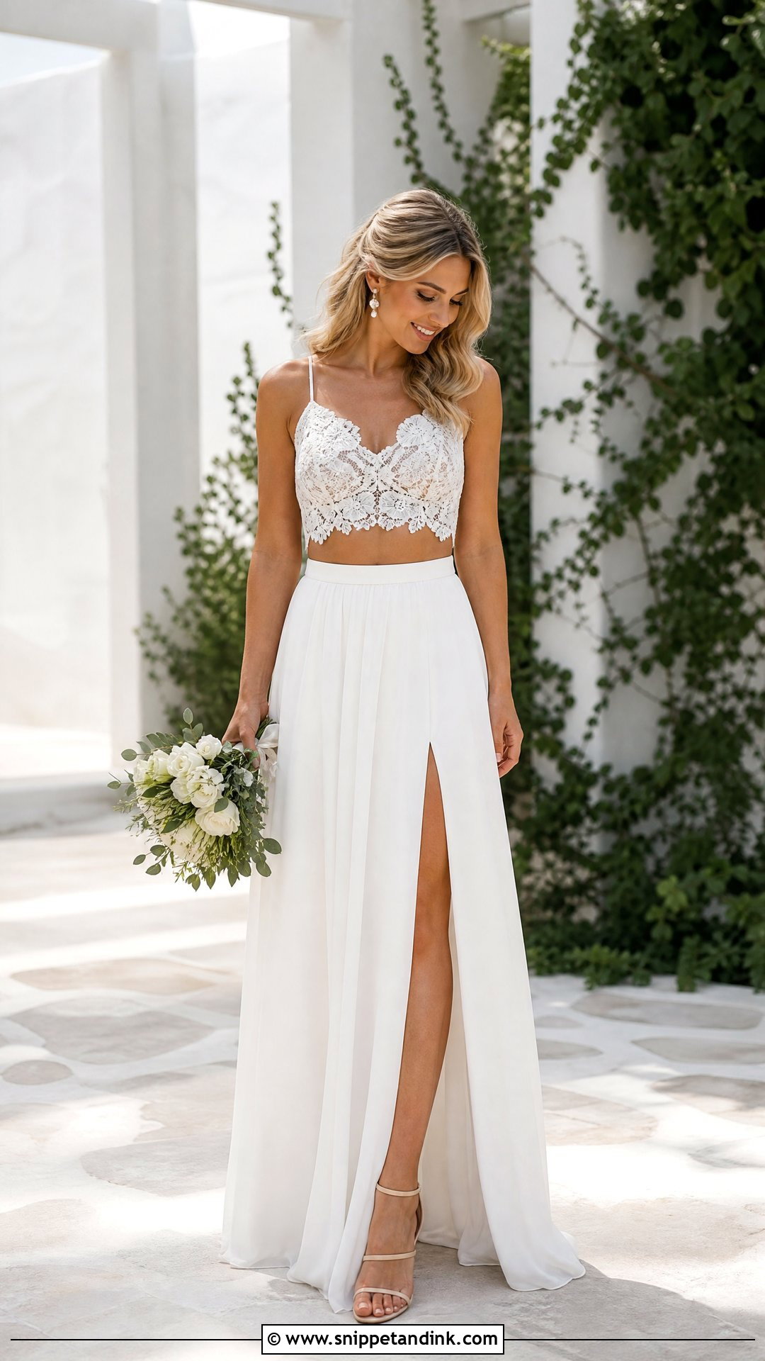 Flowy Two Piece Wedding Dress - Snippet and Ink - 25 Flowy Wedding Dress Whimsical Ideas