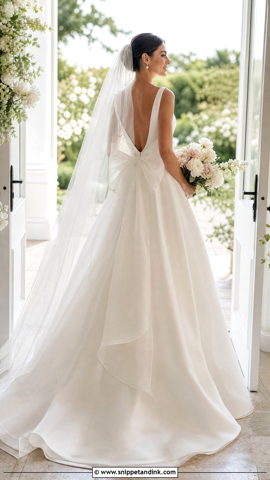 Flowy Wedding Dress With Bow - Snippet and Ink - 25 Flowy Wedding Dress Whimsical Ideas