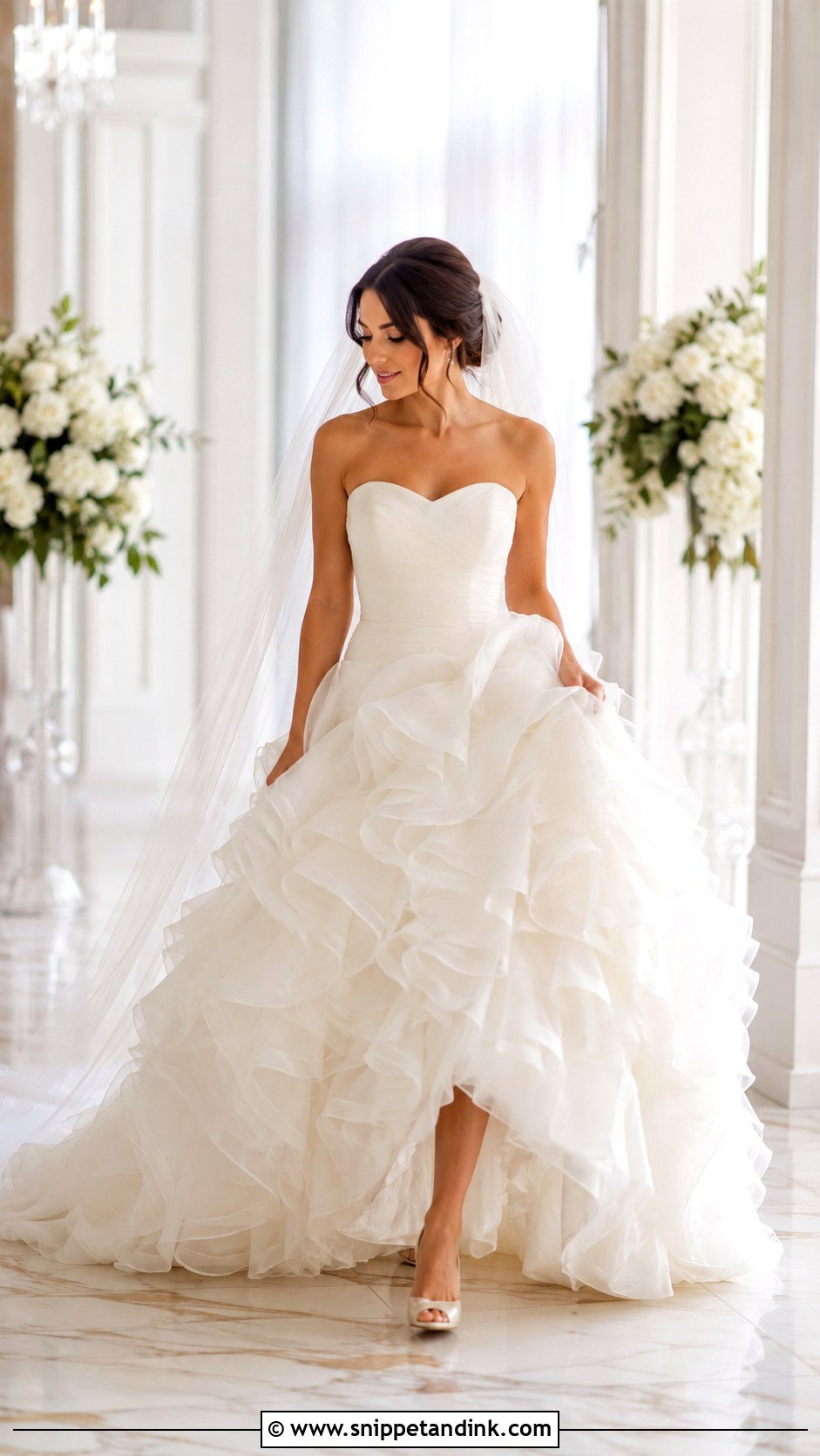 Fluffy Ruffle Wedding Dress - Snippet and Ink - 25 Fluffy Wedding Dress Ideas