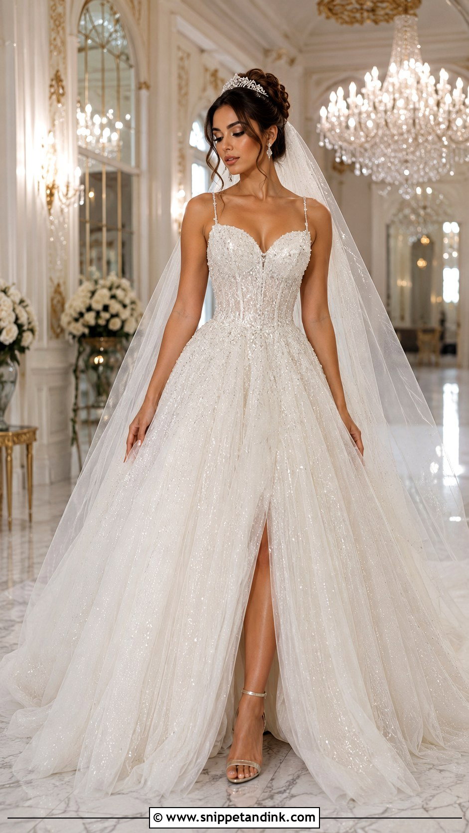Fluffy Sparkle Wedding Dress - Snippet and Ink - 25 Fluffy Wedding Dress Ideas