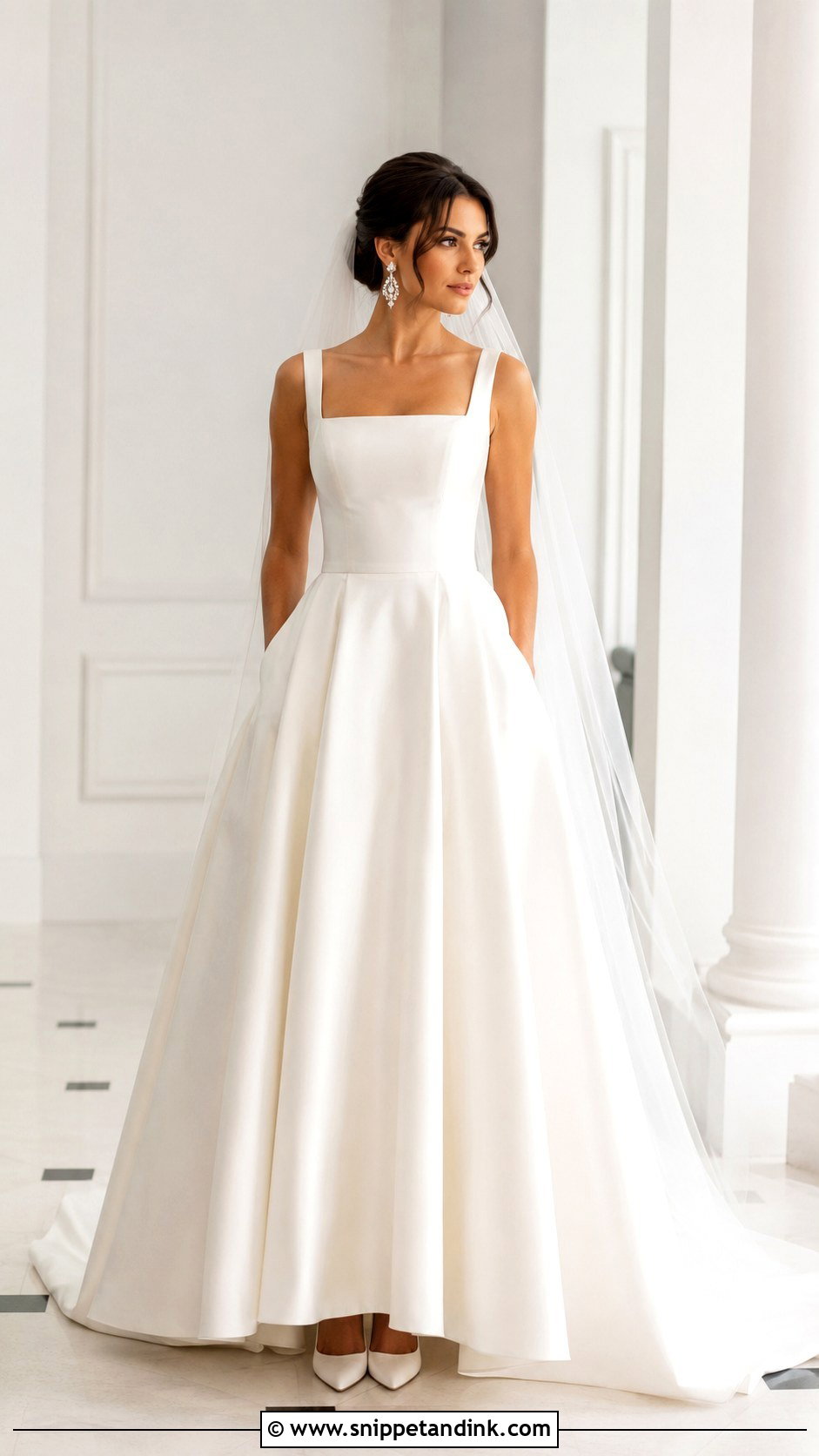 Fluffy Square Neck Wedding Dress - Snippet and Ink - 25 Fluffy Wedding Dress Ideas