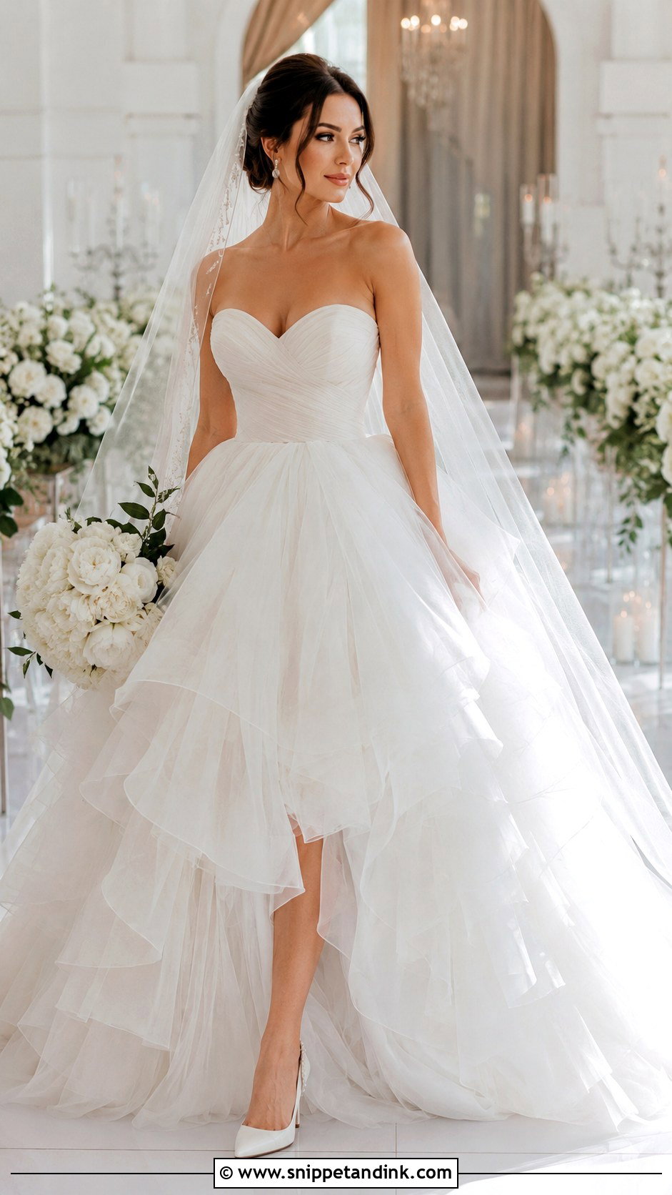Fluffy Tulle Ball Gown Wedding Dress - Snippet and Ink - 25 Fluffy Wedding Dress Ideas