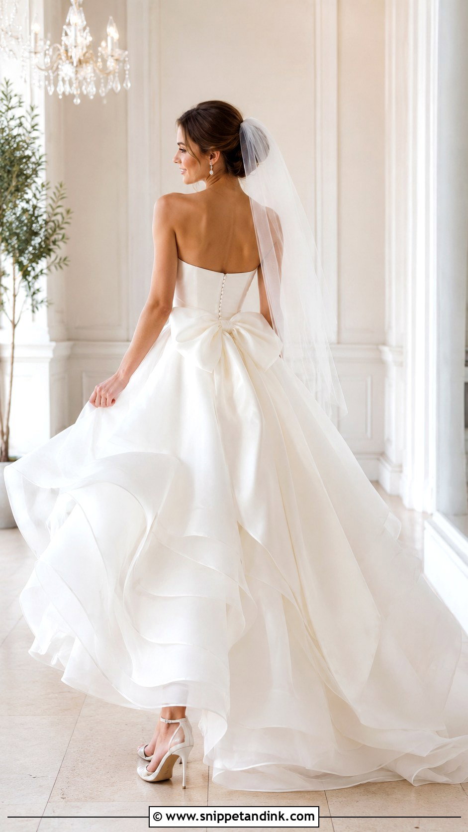 Fluffy Wedding Dress With Bow - Snippet and Ink - 25 Fluffy Wedding Dress Ideas