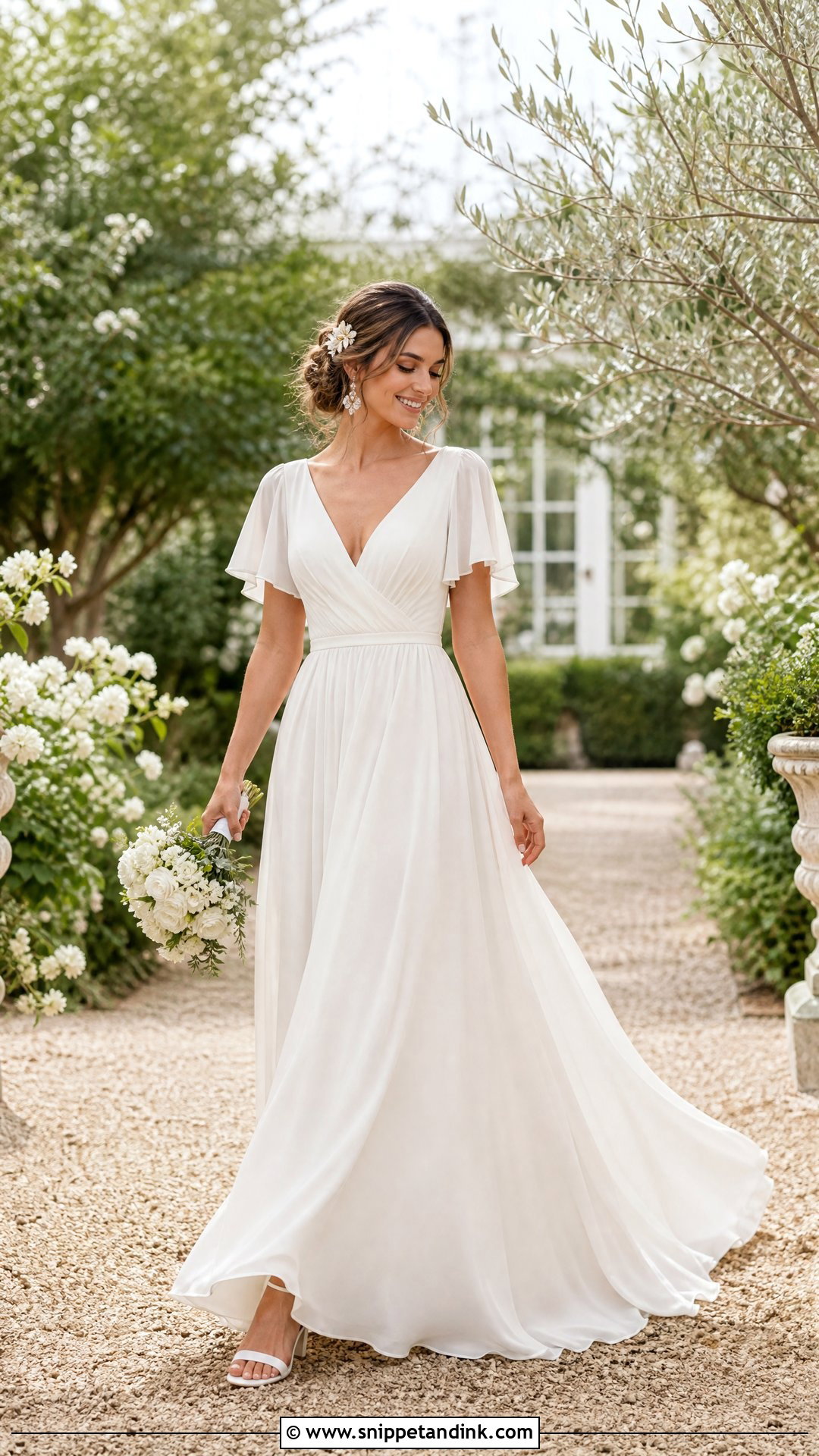 Flutter Sleeve Wedding Dress - Snippet and Ink - 20 Simple Wedding Dress Sleeves