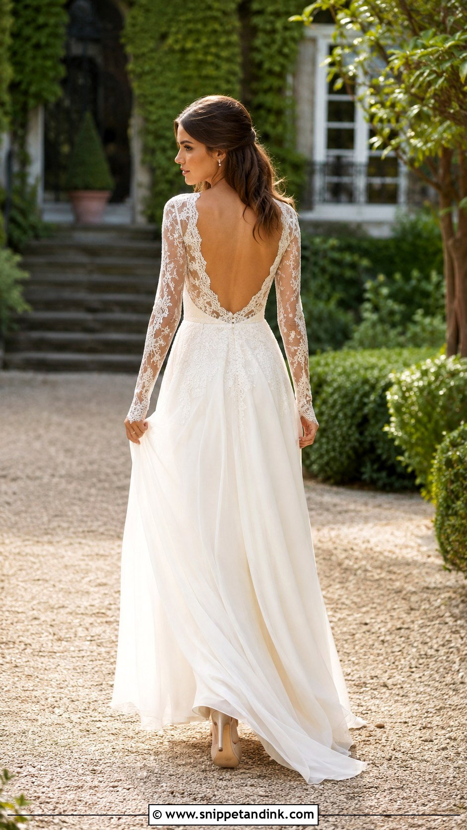 Flutter Sleeve Wedding Dress - Snippet and Ink - 25 Vintage 70s Wedding Dress Ideas