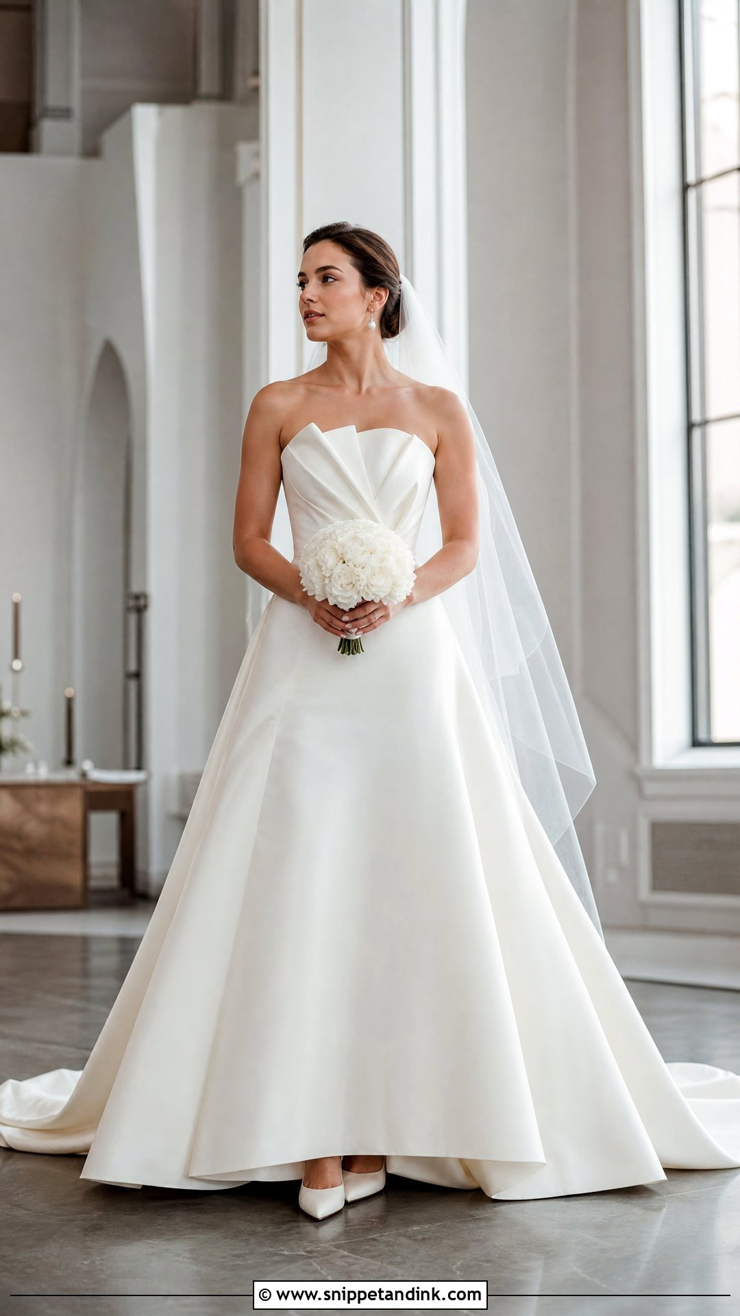 Folded Mikado Wedding Dress - Snippet and Ink - 20 Sculptural Wedding Dress Ideas